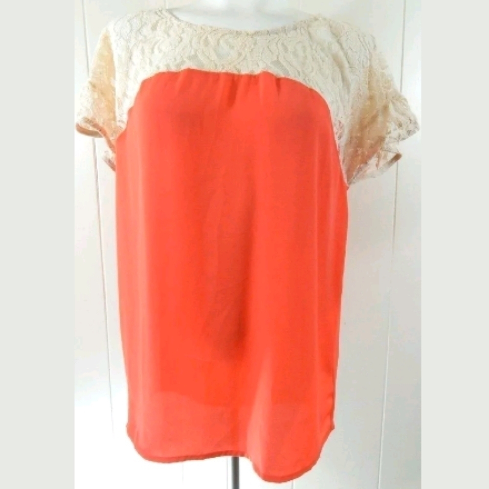 Maeve Anthro Penumbra Lace Yoke Blouse‎